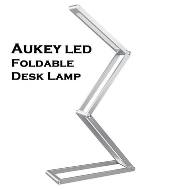 AUKEY LED Desk Lamp, Foldable Portable Wireless USB Rechargeable Table Lamp with 3 Modes Dimmable (Container Product Without Box) - Imported from UK